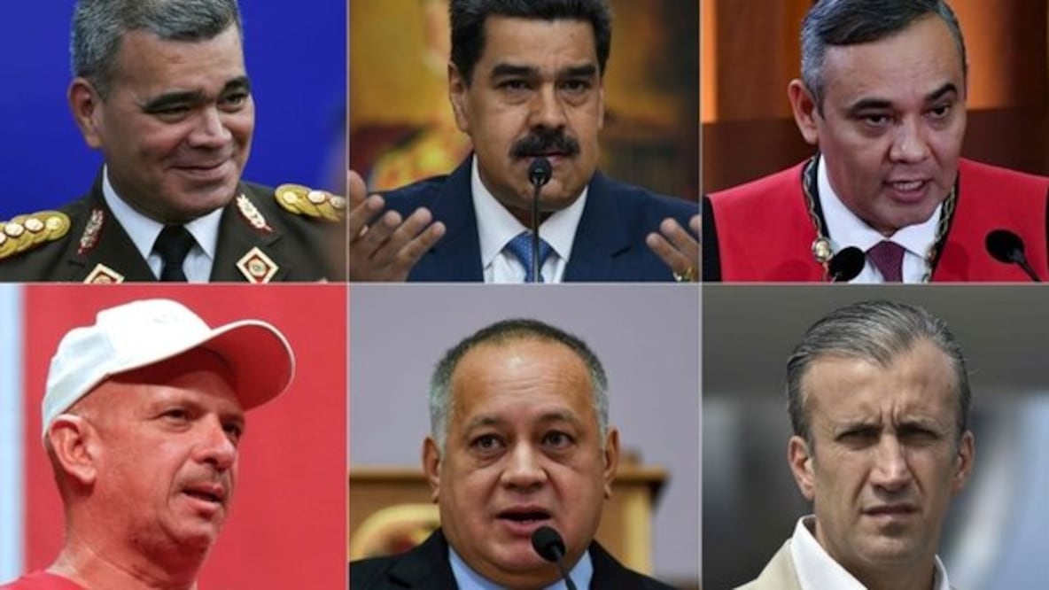 Padrino, Maduro, Moreno, Carvajal, Cabello y El Aisami son algunos de los señalados. Foto: AFP