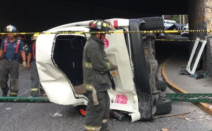 Chofer de combi que cayó en Periférico Norte se encuentra en lista de hospitalizados