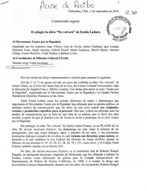 Acusan a Estela Leñero de plagio