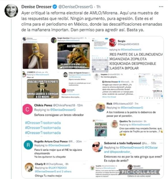 Cuando AMLO agrede, legitima violencia contra periodistas: Denise Dresser tras ataque a Gómez Leyva