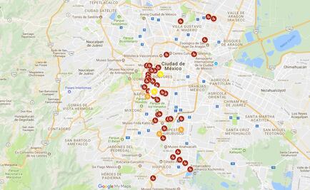 Mapa. Edificios demolidos en la CDMX tras el 19S