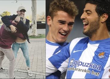 Carlos Vela y un emotivo abrazo tras reencontrarse con Antoine Griezmann