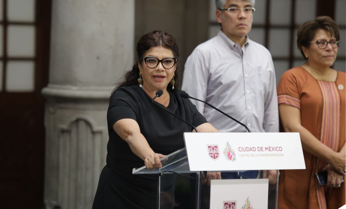 Mensaje de la Jefa de Gobierno, Clara Brugada, tras asesinato de colaboradores. Foto: Carlos Odín/ EL UNIVERSAL