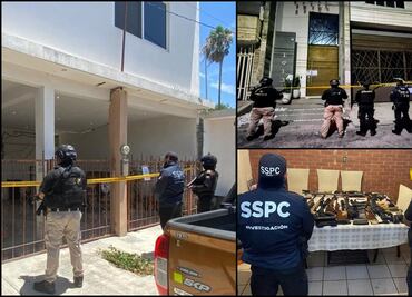 Aseguran vehículos de lujo, armas y droga tras cateos a domicilios en San Nicolás y Guadalupe, Nuevo León