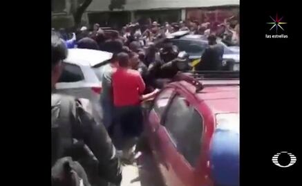 Policías buscan evitar arrancones y presuntos alumnos de la UVM los escupen