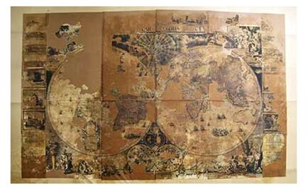 Restauran un mapa del siglo XVII que estaba en chimenea