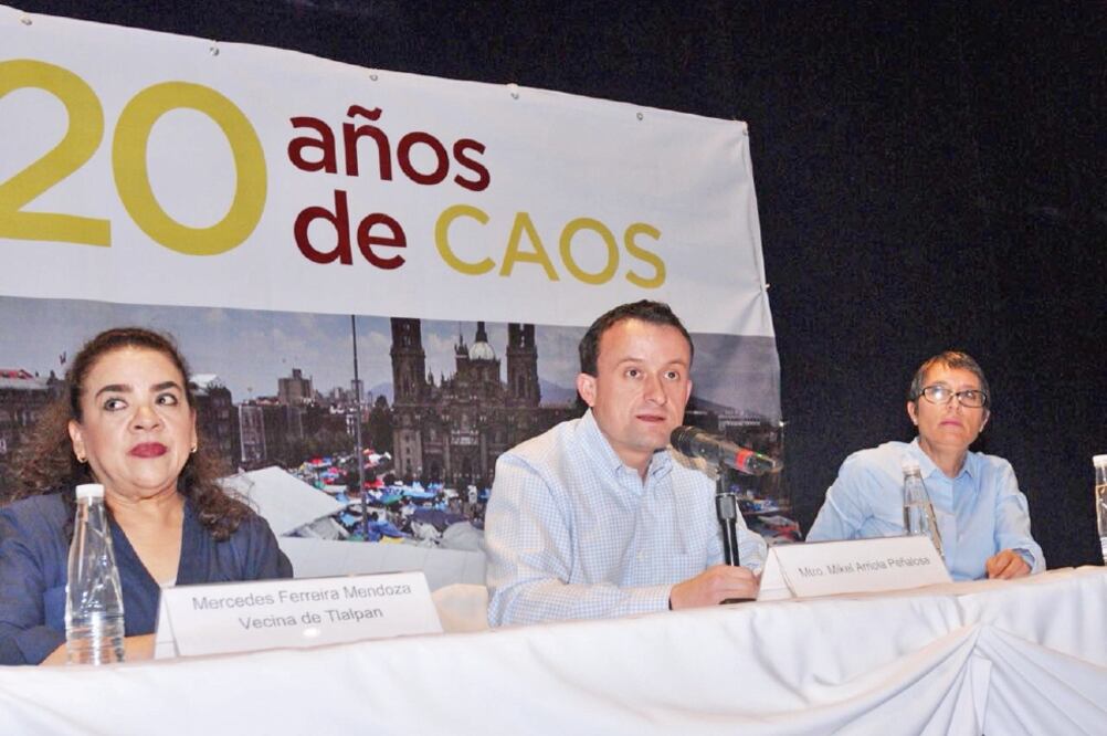 Mikel Arriola, candidato virtual del PRI, dice que presentará denuncias penales contra la morenista Claudia Sheinbaum (ESPECIAL)