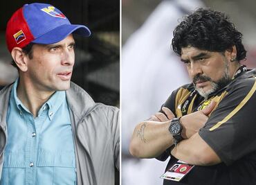 "Se dice de izquierda... y vive como millonario", responde Capriles a Maradona