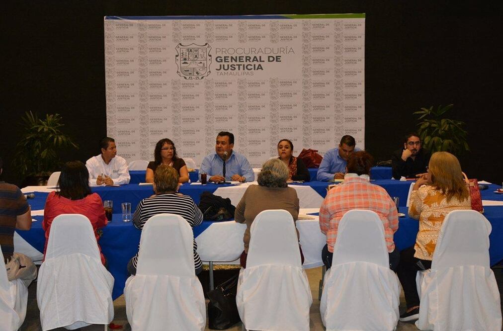 En la reunión estuvieron integrantes de organizaciones de la sociedad civil como: Desaparecidos Justicia Tamaulipas, Colectivo 21 de Mayo y otros integrantes de colectivos de la Frontera Sur y norte del estado. Foto: Especial