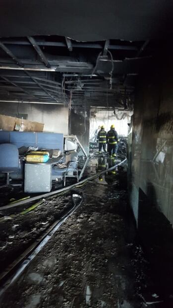 Así quedaron las oficinas de Conagua tras el incendio de hoy