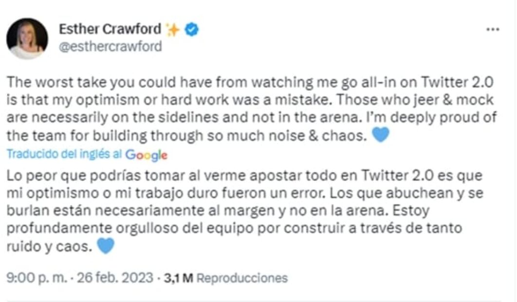 Despiden a ejecutiva de Twitter que defendía dormir en oficinas para mostrar fidelidad a Elon Musk