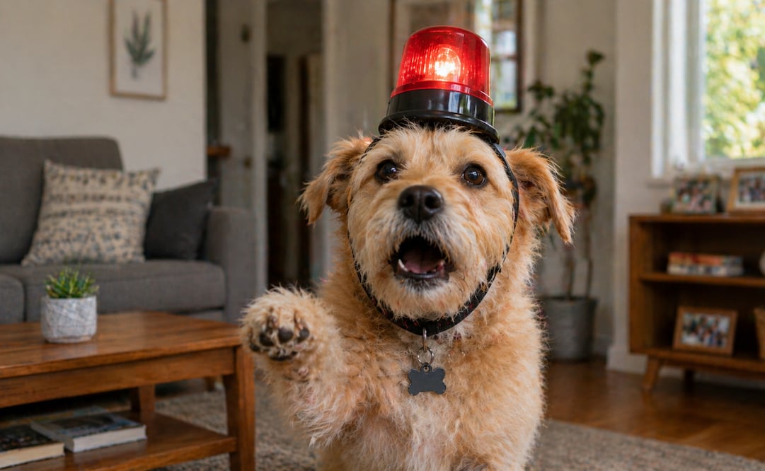 En el próximo simulacro nacional incluye a tu perro o gato en tu plan de resguardo y evacuación, garantizando su bienestar. Foto: Imagen generada con IA