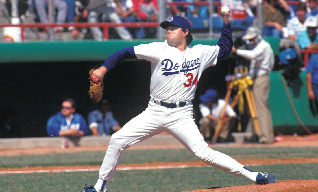 Fernando 'el Toro' Valenzuela jugando con Dodgers. Foto: archivo/ EL UNIVERSAL