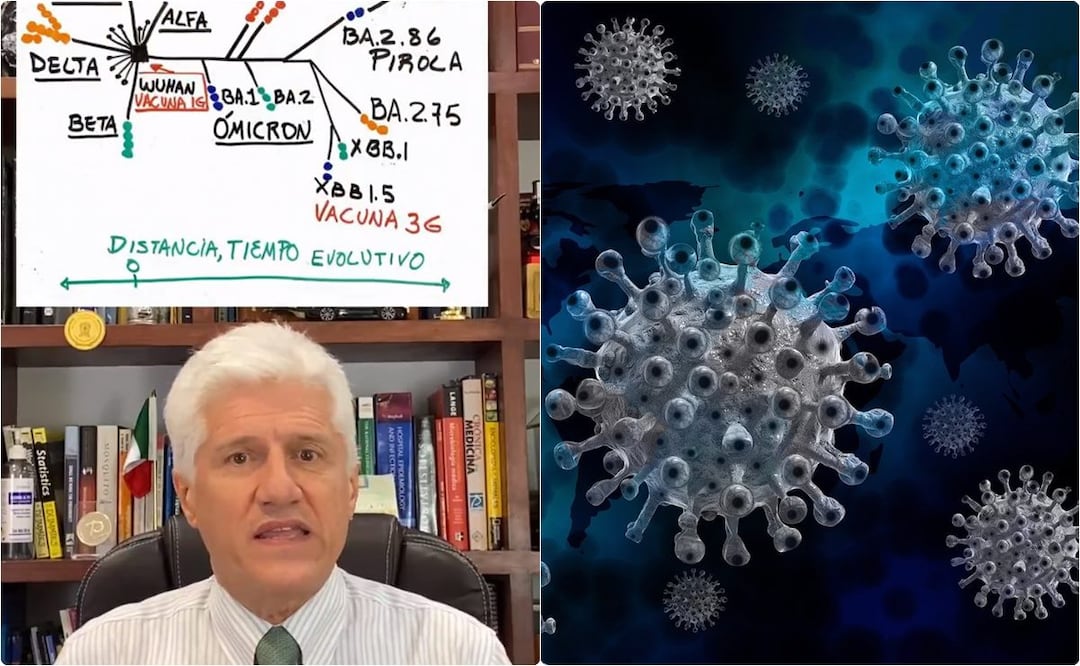 Dr Alejandro Macías aclara panorama covid. / Foto: Captura video de "X" y Pixabay.