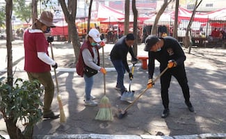 Celebran jornada de tequio en Parque Felipe Ángeles de la Venustiano Carranza; retiran 16 toneladas de basura