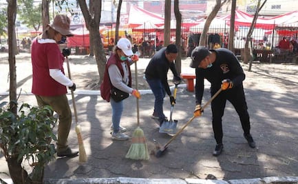 Celebran jornada de tequio en Parque Felipe Ángeles de la Venustiano Carranza; retiran 16 toneladas de basura
