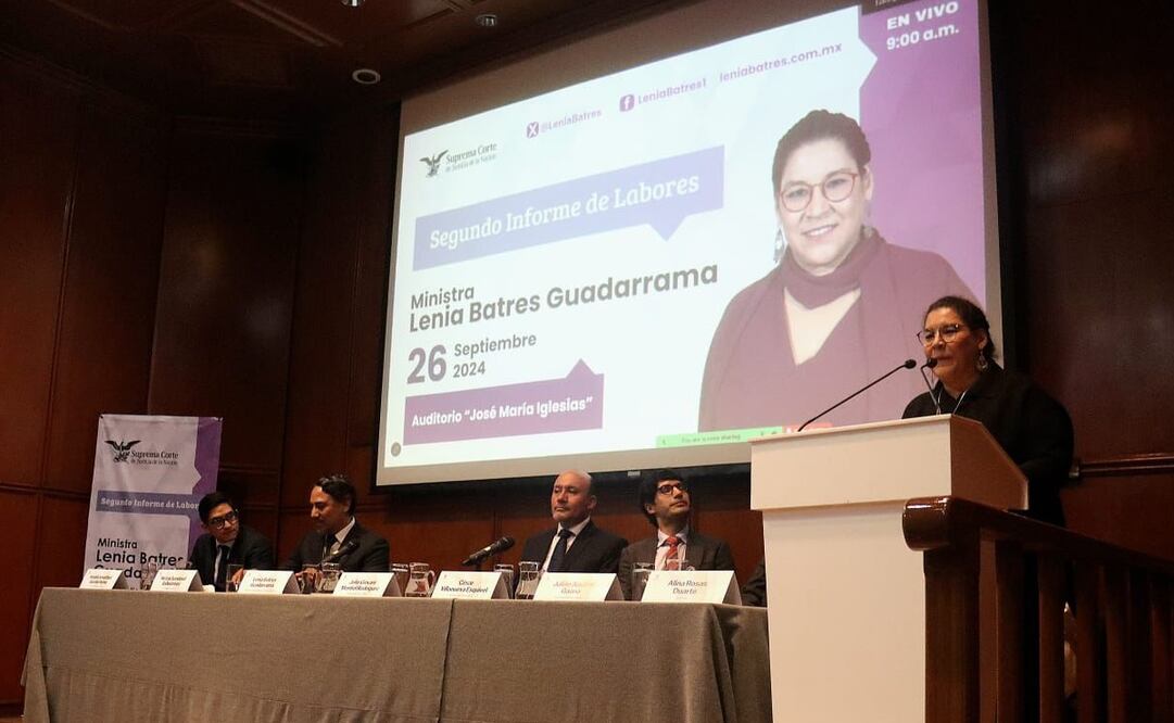 Ministra Lenia Batres presenta su segundo informe de labores. Foto: Especial