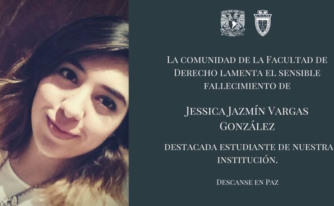 La comunidad de la Facultad de Derecho lamentó la muerte de su compañera en redes sociales. Foto: Especial