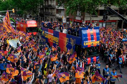 Video. Así festejó el Barcelona su título 25 en España