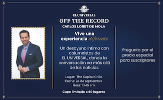“Off The Record” tercera edición: desayuna junto a Carlos Loret de Mola