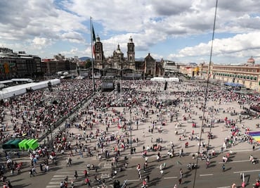 Llega AMLO a Palacio Nacional para encabezar festejos patrios