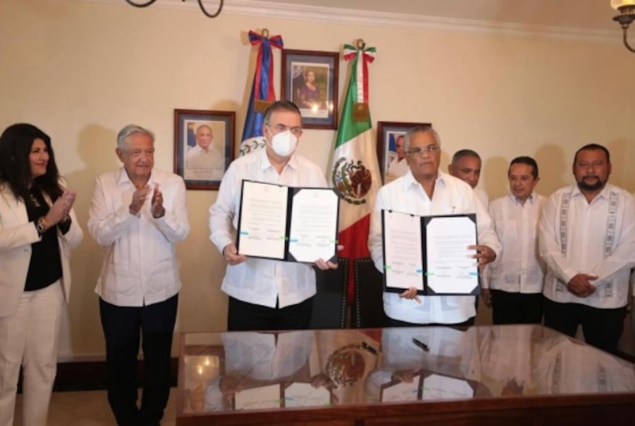 México y Belice acuerdan analizar factibilidad de vincular el Tren Maya