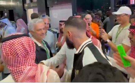 VIDEO: Mourinho y Karim Benzema se reencuentran en el GP de Arabia Saudita