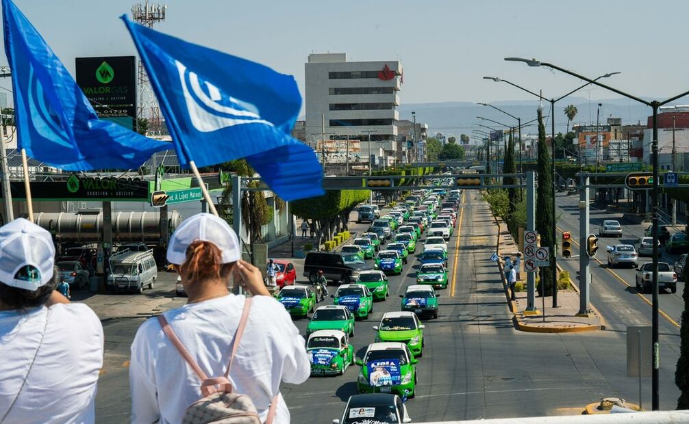 Taxistas apoyan al PAN. Foto: Especial