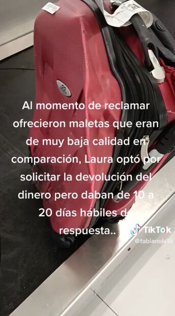 TikTok: Les entregan maleta destrozada al llegar al AICM: ¿la usaron para "detener el avión"?