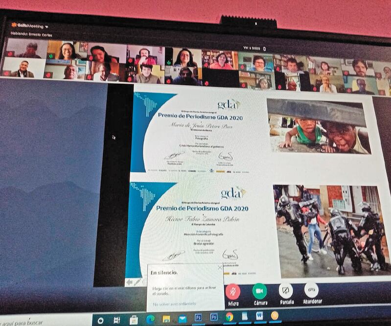 La entrega de premios a lo mejor del periodismo 2020 se realizó de manera virtual debido a la pandemia. Foto: María de Jesús Peters. EL UNIVERSAL
