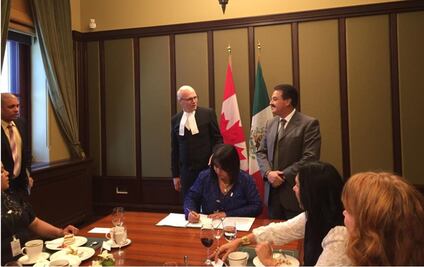 Legisladores de Morena y PT en la Interparlamentaria México-Canadá