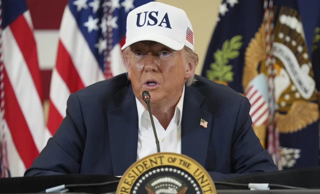 El presidente Donald Trump en Kerrville, Texas, el 11 de julio del 2025. Foto: EFE