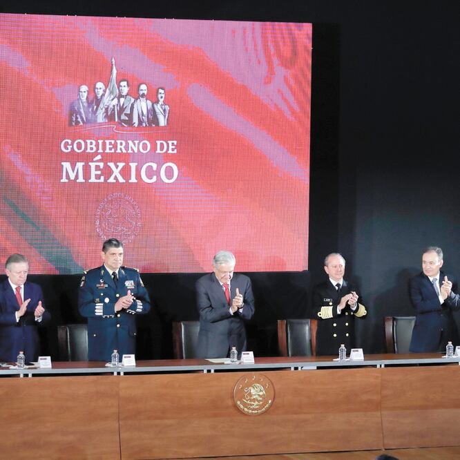 El presidente Andrés Manuel López Obrador inauguró el curso Estándares constitucionales de la actuación de la Guardia Nacional. IVÁN STEPHENS. EL UNIVERSAL