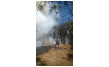 Registran dos incendios forestales en el cerro de Cuauhtenco, en Edomex