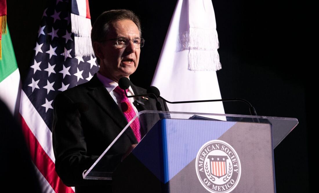 Esteban Moctezuma, embajador de México en Estados Unidos, durante la inauguración de la tercera convención binacional de la American Society of Mexico, el pasado 3 de septiembre de 2024. Foto: Moisés Pablo/ Cuartoscuro