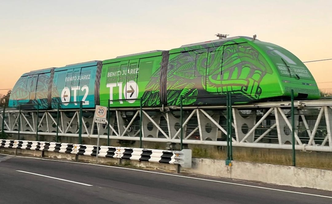 Estos trabajos se realizarán en coordinación con la empresa Sintra, encargada de dar mantenimiento al Aerotrén, la fabricante Doppelmayr Cable Car (DCC) y el AICM. Foto: Aeropuerto Internacional de la Ciudad de México (AICM)