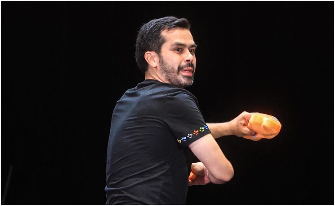 Jorge Álvarez Máynez, candidato de presidencial junto al aspirante a la jefatura de Gobierno de la CDMX, Salomón Chertorisvski. Foto: Gabriel Pano/EL UNIVERSAL