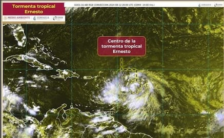 Tormenta tropical Ernesto se forma en el Atlántico, lejos de costas mexicanas