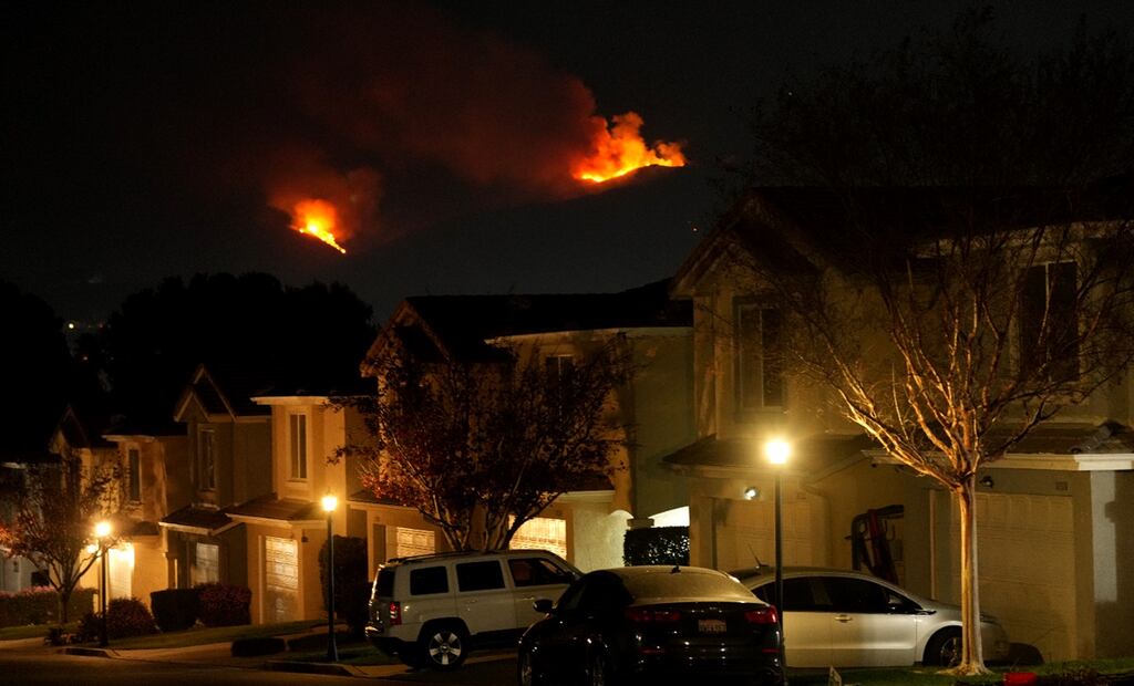 Incendio Hughes en Castaic, California, el miércoles 22 de enero de 2025. Foto: AP