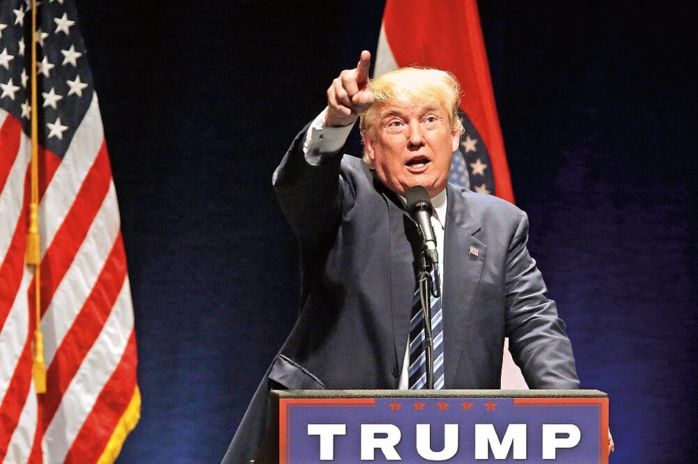El aspirante republicano ayer en un acto de campaña en St. Louis. SETH PERLMAN. AP