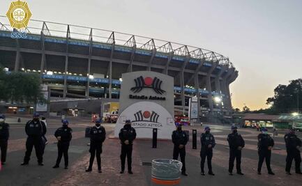 Más de mil 400 policías resguardan el Estadio Azteca durante Cruz Azul vs Club Futbol Montreal