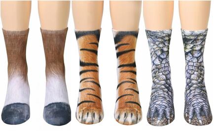 Esto es lo más viral en Internet: calcetines con forma de pata de animales