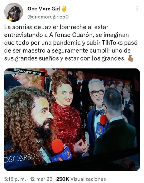 Javier Ibarreche, el tiktoker mexicano que cumplió su sueño de cubrir los Premios Oscar