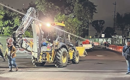 Denuncian obras de madrugada en la L5 del Cablebús
