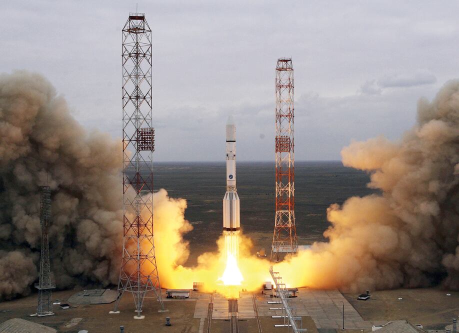 La nave espacial a bordo de un cohete Protón despegó del cosmódro mo ruso de Baikonur en Kazajistán (EFE. ROSCOSMOS)
