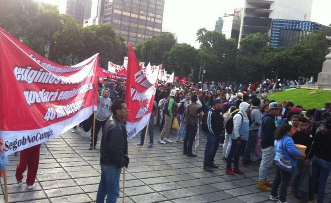 En el Ángel de la Independencia ya hay presencia de manifestantes FOTO: Tomada de @ApoyoBiker