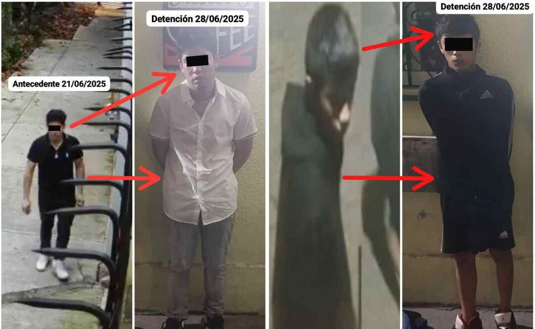 Detenidos por robo en la Benito Juárez / Foto: Especial