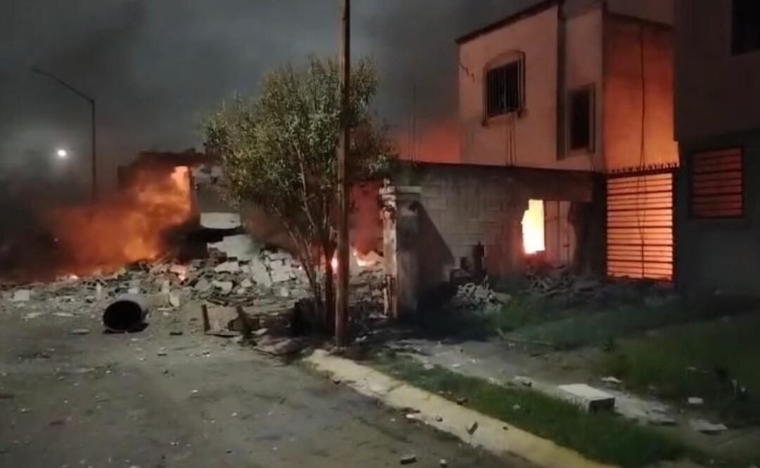 Explosión por pirotecnia clandestina deja un fallecido, en Pesquería, Nuevo León. Foto: de Protección civil de Nuevo Léon
