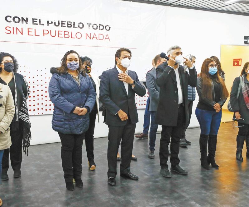 Mario Delgado exhortó a dar continuidad a la transformación. Foto: DIEGO SIMÓN. EL UNIVERSAL