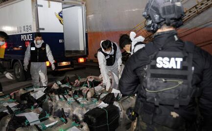 Corea del Sur incauta 2 toneladas de cocaína en buque que zarpó de México; es la mayor operación antidroga del país